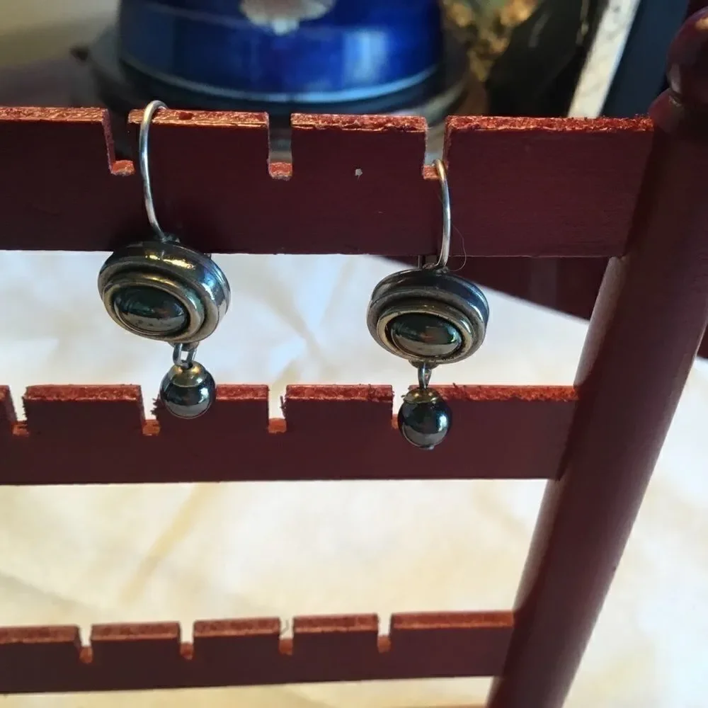 $8 ea or 3/$15 Silvertone Hematite-Colored Earring